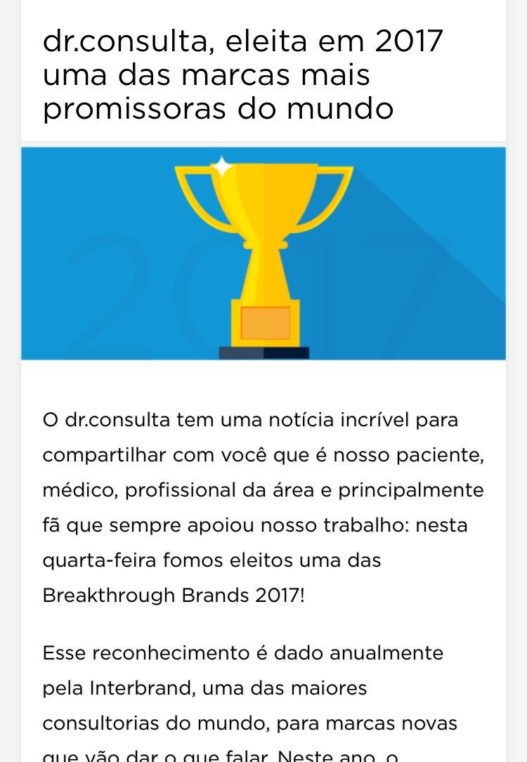 MarceloZacarkim's tweet photo. Fomos a única empresa brasileira premiada no Interbrand Breakthrough Brands 2017! 🏆🎗📚 #interbrand2017 #premio #drconsulta #medicina https://t.co/mBuY0qNnBA