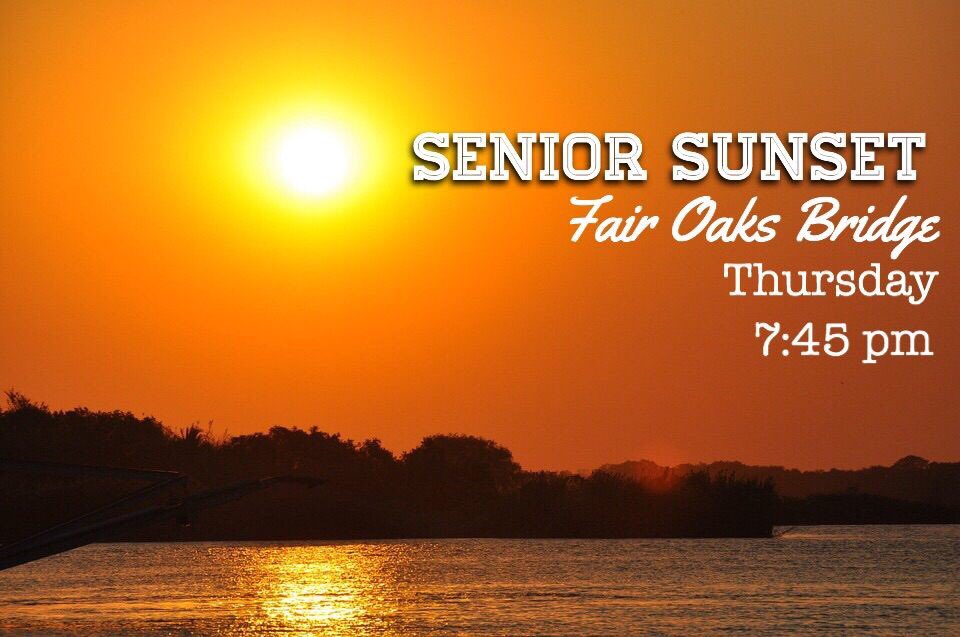 Senior Sunset is TOMORROW! Come and hang out with your class one last time! ❤️🖤