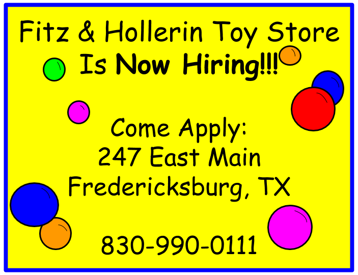 FBGeneralStore1's tweet image. #fitzandhollerin #toystore #fbg #fredericksburgtexas #jobs