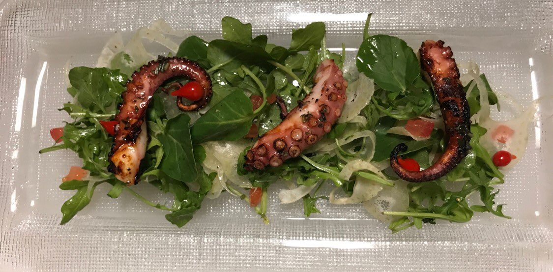 TortinoDC's tweet photo. .#Fresh from kitchen- grilled octopus over a bed of fennel, arugula, and watercress...pepper lime dressing. #DCdining #ChefWorthy #Foodporn https://t.co/XYgUPRRZD8