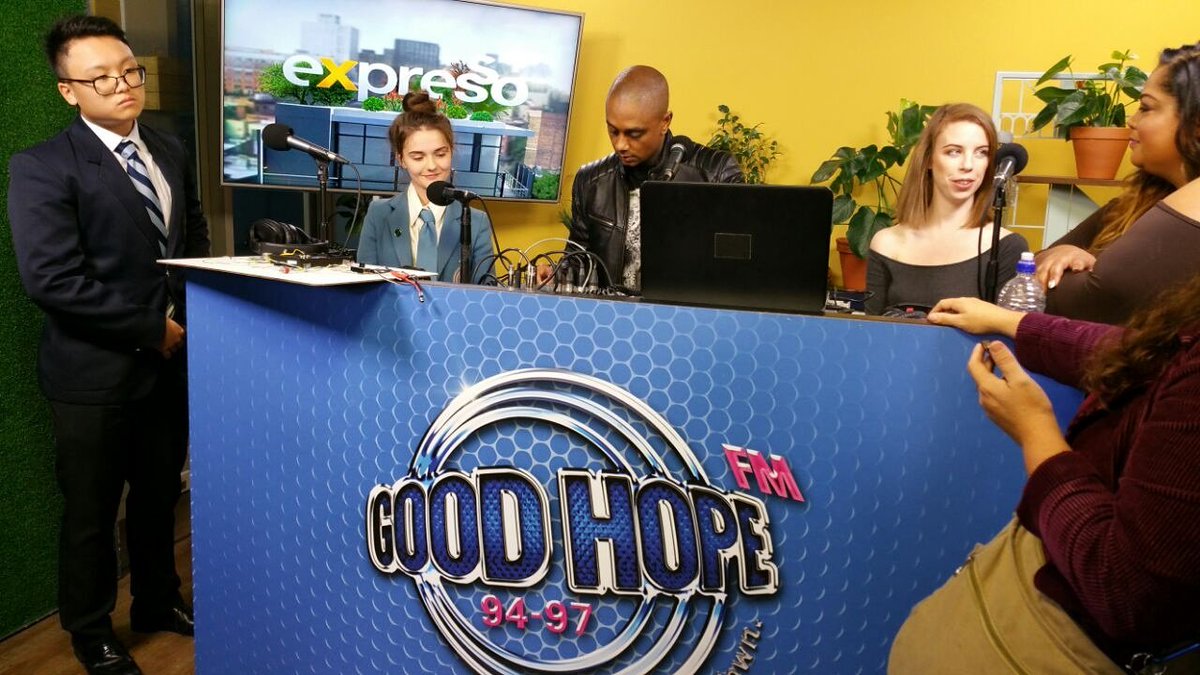 Exposcience's tweet photo. Our international finalists: Junko (#ISWEEP) and Katinka (#INTELISEF) were on Espresso earlier this morning. https://t.co/AkVxnO5oL9