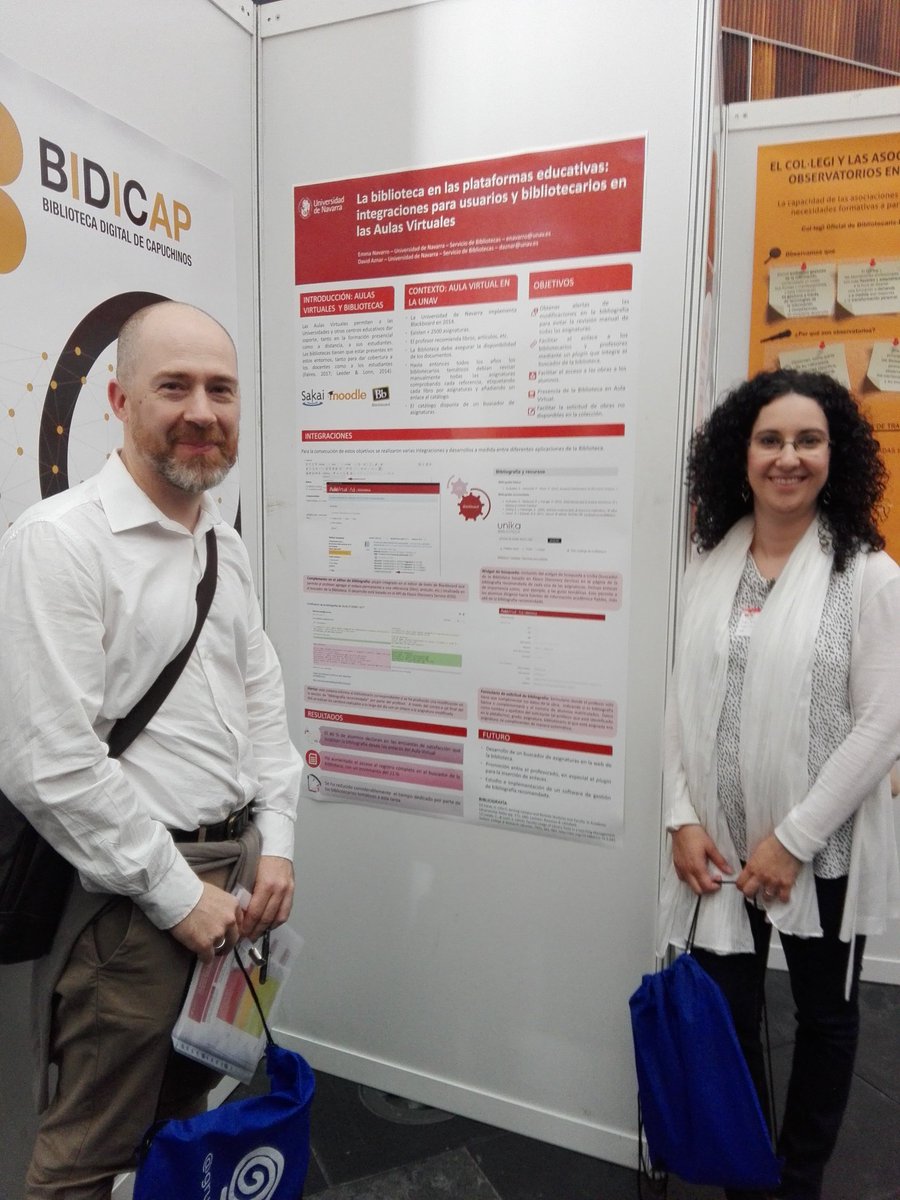 AnaNieva4's tweet photo. #JEID17 nuestros compis @EmmaBiblio y @davidaznar con su poster...Suerte!!! https://t.co/wfaYFjQRyI