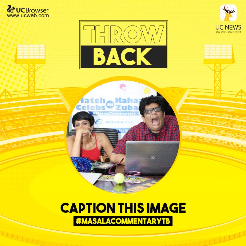 UCNews_India's tweet photo. Both of them rocked during the #MasalaCommentary and now youโve to caption this image to rock #MasalaCommentaryTB! https://t.co/qcnxOgOx19