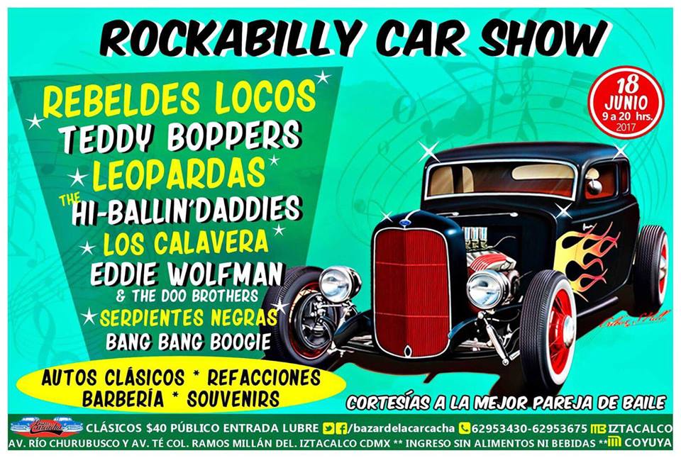 Distopia_Junkie's tweet photo. La Delegación de Iztacalco los invita al Rockabilly Car Show este 18 Junio. Con @RebeldesLocosOK @Natan1966 @LasLeopardasRR y muchos más .. https://t.co/mWWzRy8Ljv