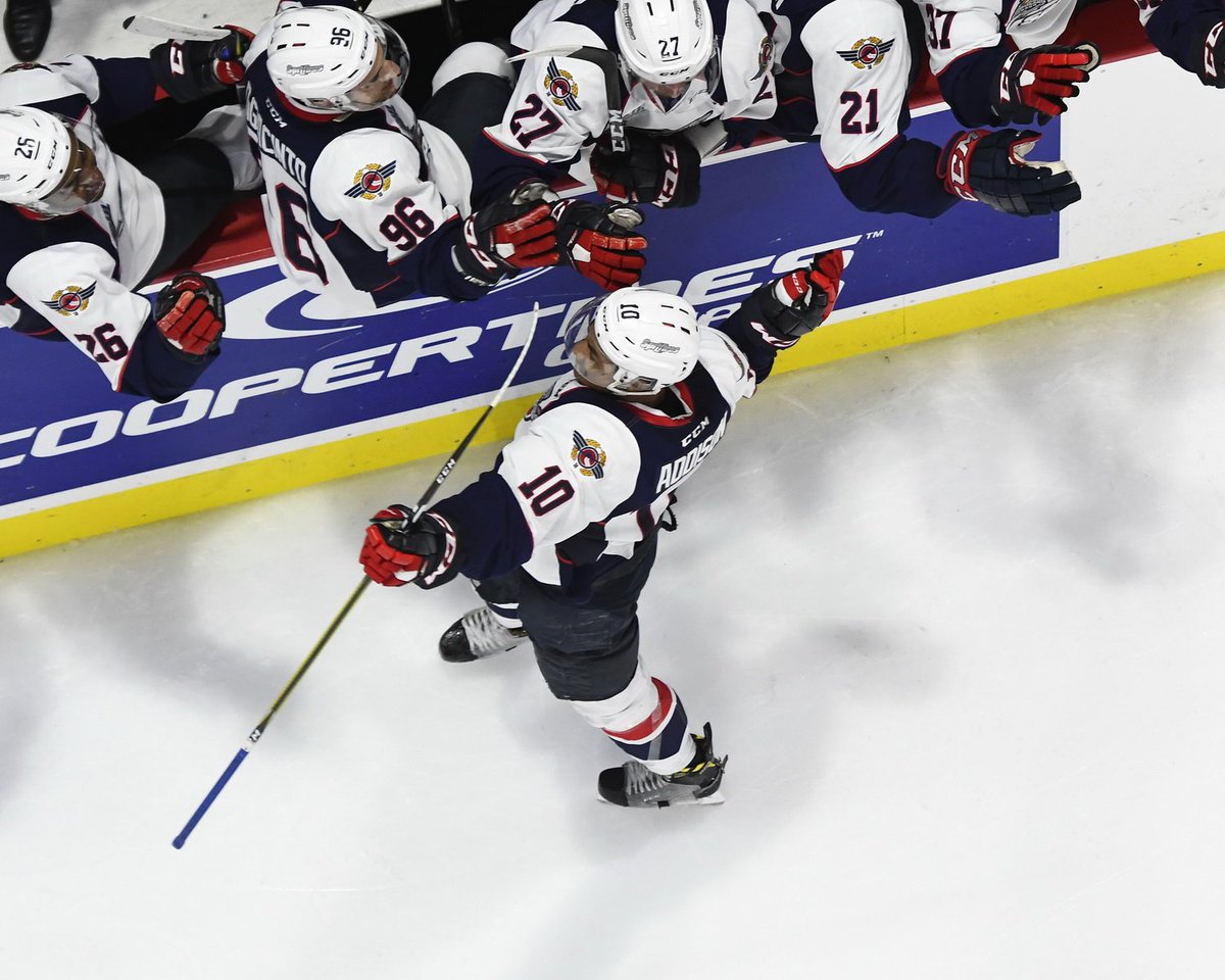 OHLHockey's tweet photo. 🎩🎩🎩

Looking good, @addy1zero.

Next stop #MCMemorialCup Final. https://t.co/IKY2SAMKbe