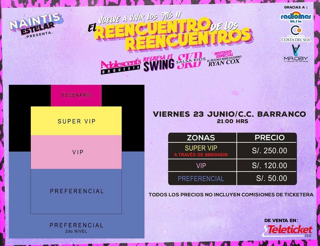 Rene_peru's tweet photo. Ojo Entradas Super VIP para #elreencuentrodelosreencuentros Agotadas en Teleticket https://t.co/gVybE81cEu