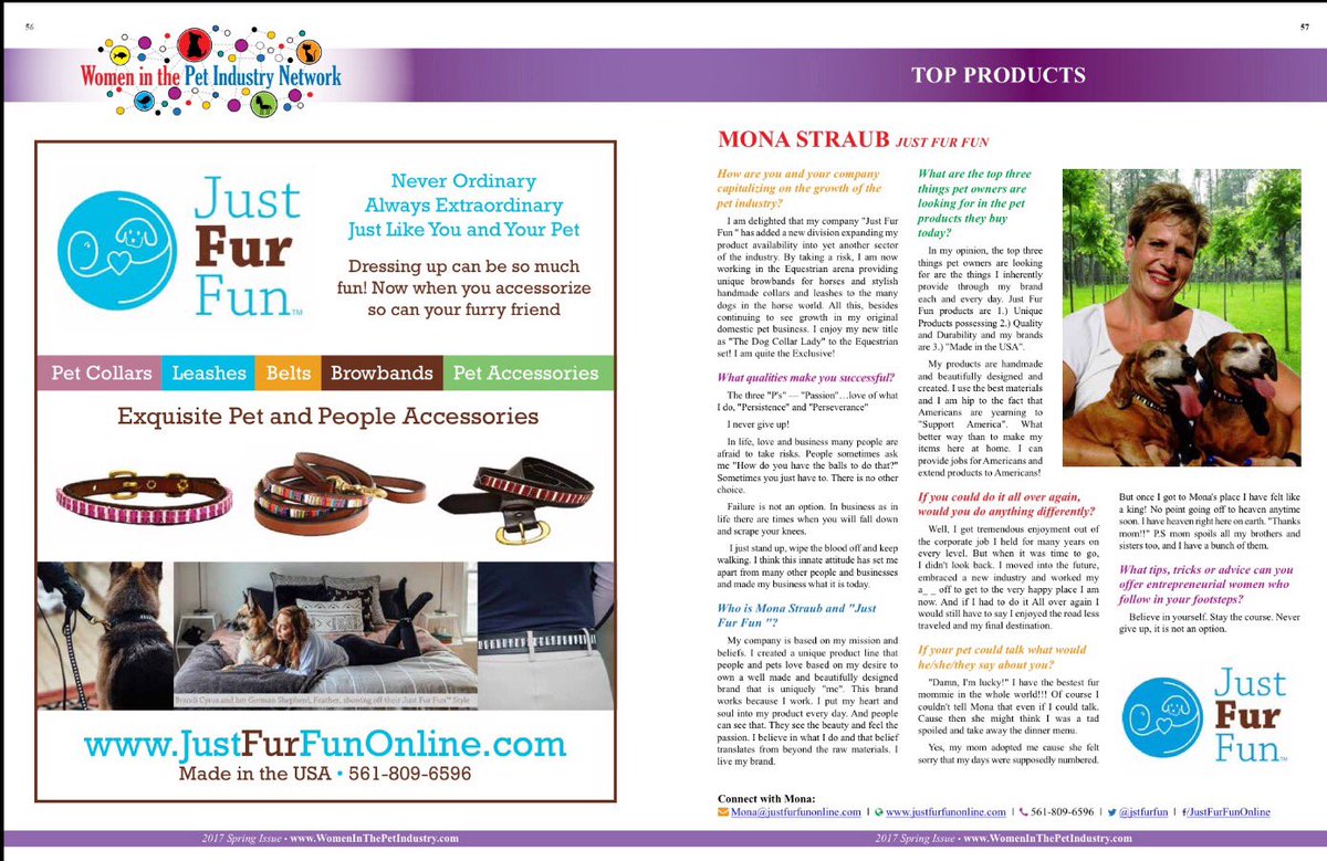 LickMagazinecom's tweet photo. @LickMagazinecom proud #guest #editor @WomenInPetIndus  #JustFurFun @jstfurfun  #featured #MonaStraub #WIPIN https://t.co/bTkKp04f3P