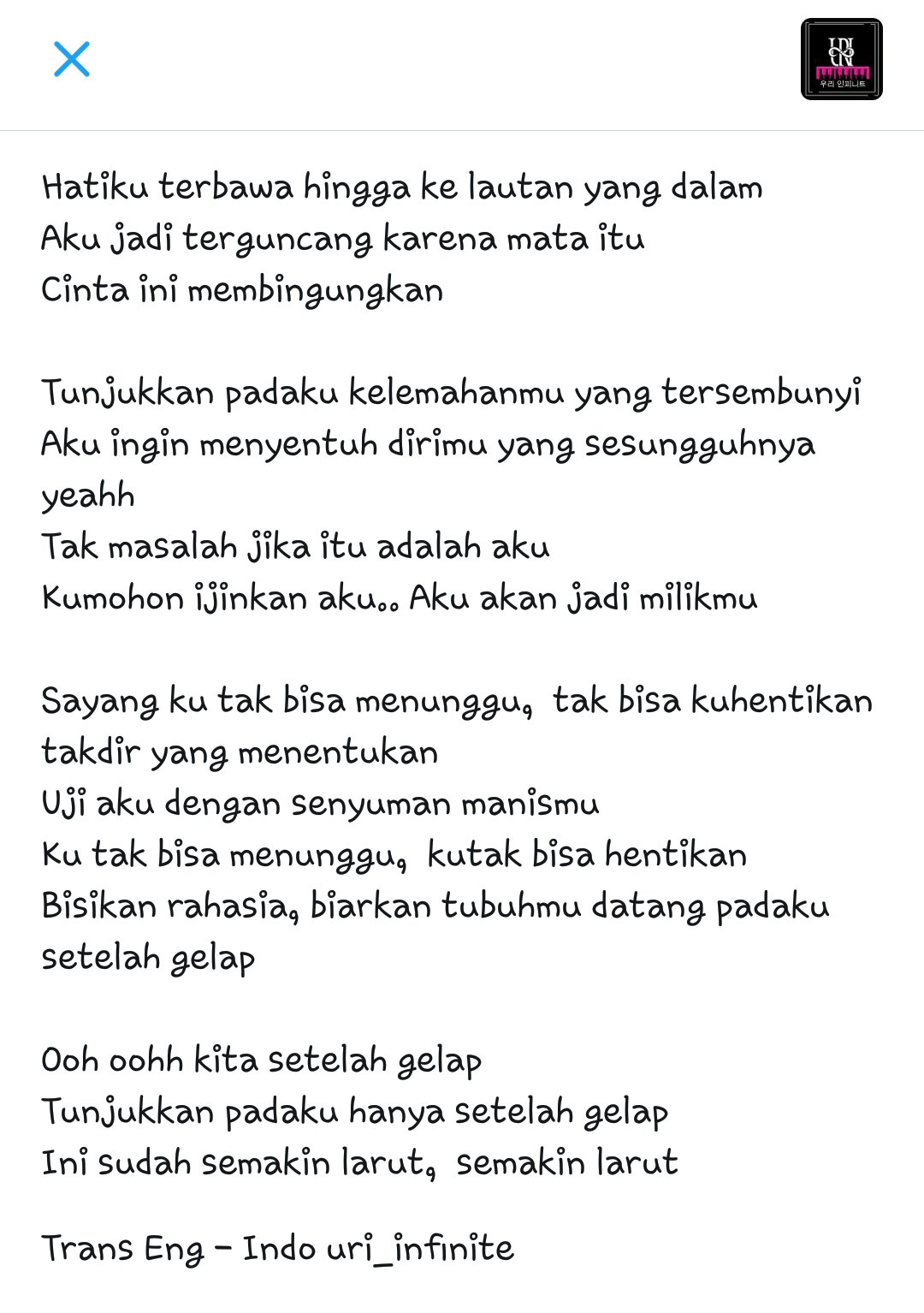 Lirik Bila Malam Semakin Larut - Setinggi apa kita mampu mendaki rasa