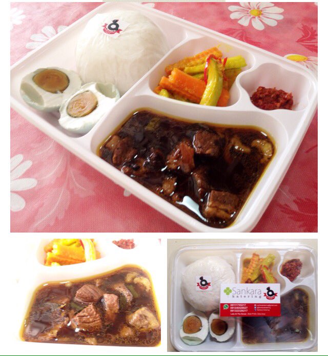 SankaraKatering's tweet photo. Today #menu #katering / #catering #nasibox : #rawon #acarkuning #jakarta #cibubur #kuliner #food #homemade https://t.co/Gkdw8h7sXU