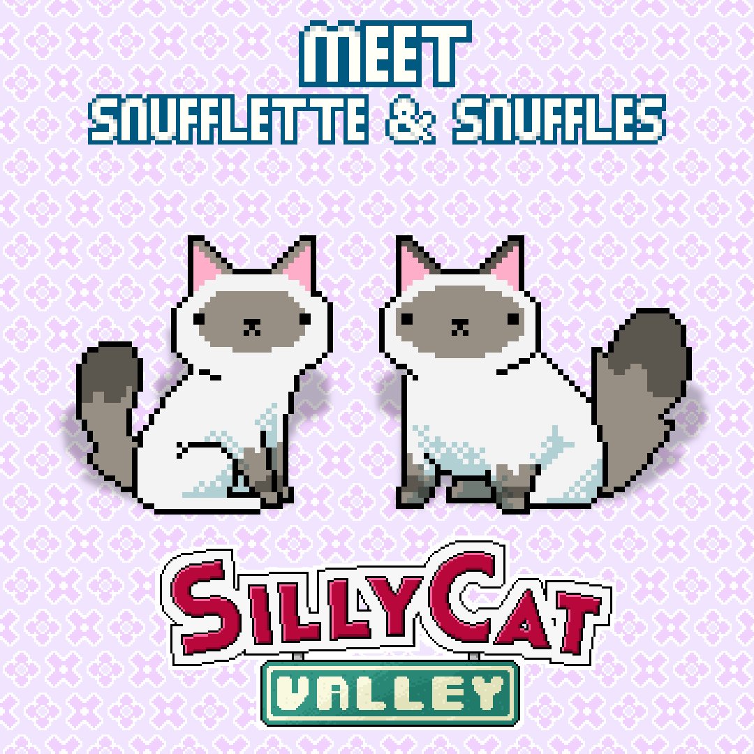 SuaveRicoGames's tweet photo. Meet more kittens you can get in #SillyCatValley &amp; remember this friday we are soft launching! #pixelart #gamedev #indiedev #madewithunity https://t.co/Vk1YVPBcm5