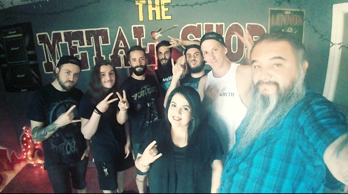 skll13's tweet photo. We had a good time hosting @DepthsOvHatred for lunch at The Metal Shop! Awesome hanging out with them. Very humble guys. #depthsofhatred https://t.co/HREkgEIQVC