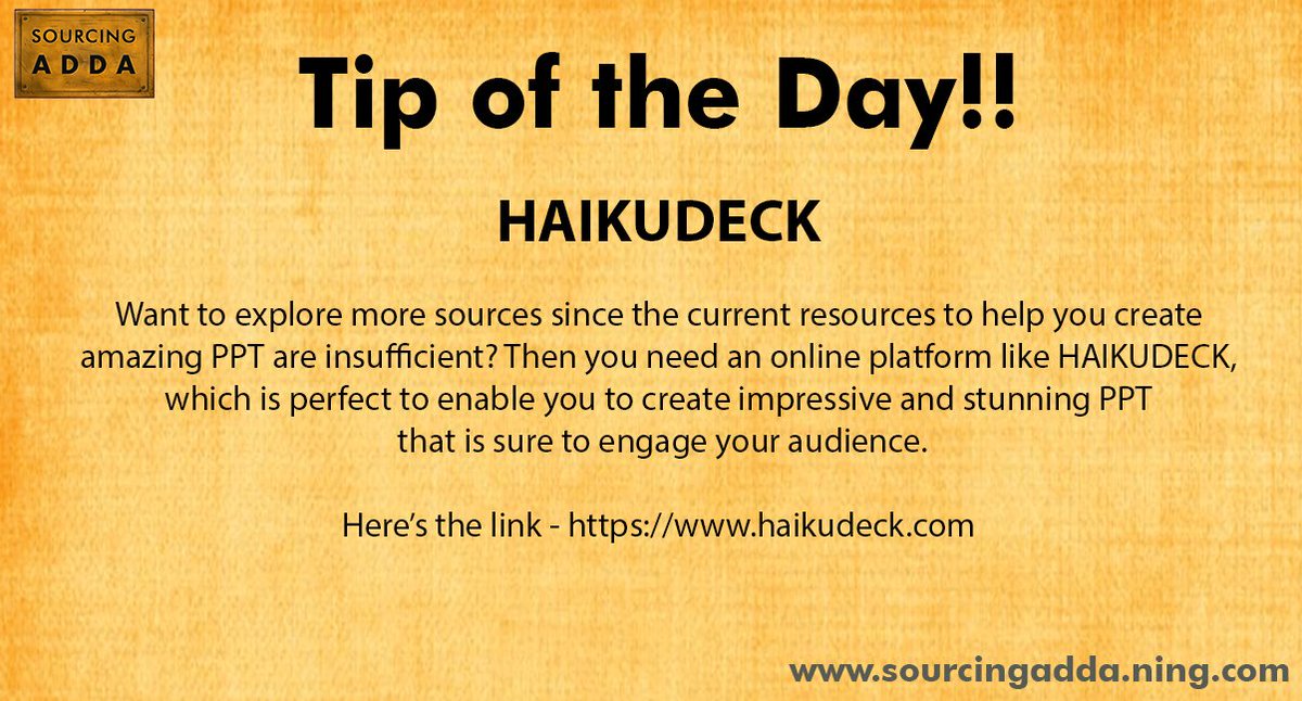 recruiting_adda's tweet photo. #Sourcingtip
Today's tip of the day!
https://t.co/UuLCEIRPop
#Sourcing #TalentAcquisition https://t.co/RFC2y41BTA