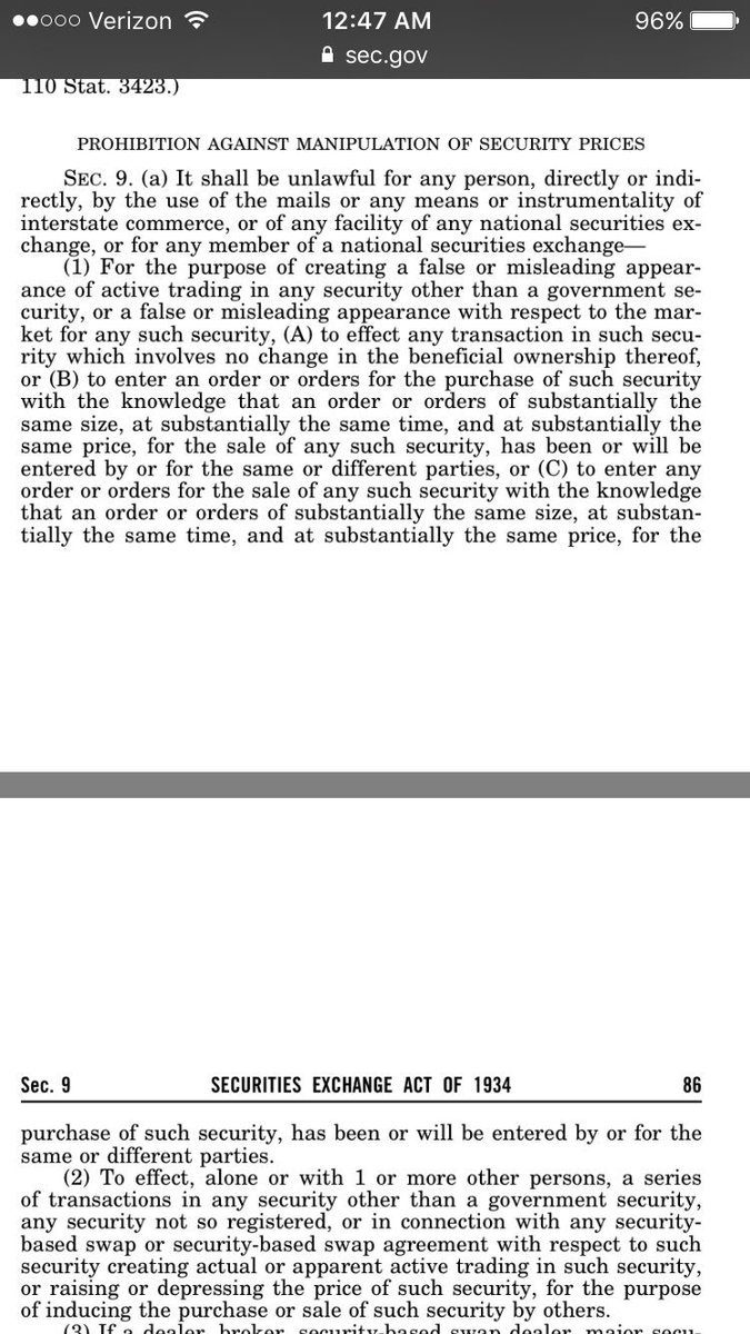 GenesisOffers's tweet photo. @fluffyponyza Section 9(a)(2)[1] of the Securities Exchange Act of 1934 https://t.co/NEMmhtgAgE