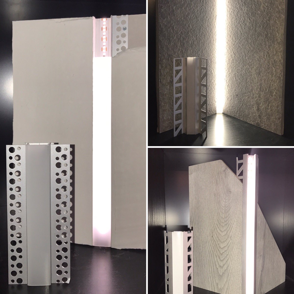 Nuevos Led Profiles para aplicar con azulejos y yeso en paredes y techos. Ven a verlos a <a href="/ConstrumatBCN/">Construmat</a>