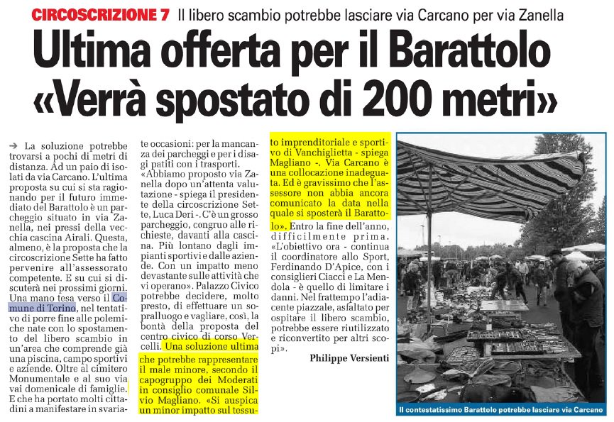 SilvioMagliano's tweet photo. In attesa di sapere, finalmente, la data ufficiale di spostamento del #suk, lavoriamo per limitare i danni. #barattolo #liberoscambio #Circ7 https://t.co/y2W7tns0if