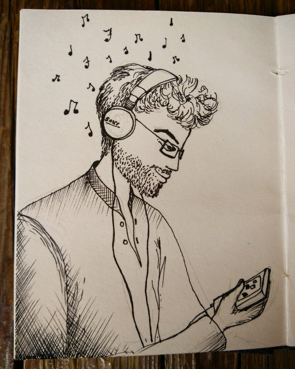 Ullu_co's tweet photo. Sketchbook 
Thank you Jash for posing 😘
#dailydraw #doodle #music #art #inktober #sketch #sketchbook #artist #illustration #draw #doodles https://t.co/VpyIdyJhhA