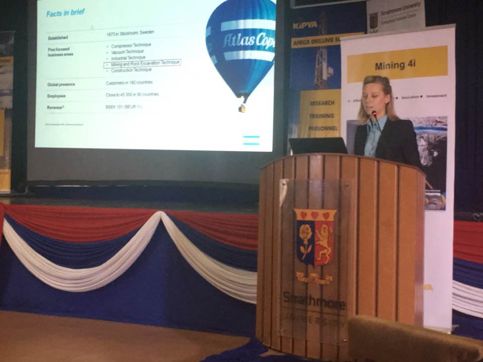 AtlasCopcoEA's tweet photo. Country Manager Lina Jorheden, giving a speech at the 3rd mining 4i @mining4i @LJorheden #3rdmining4i https://t.co/xsTKoxtMwh