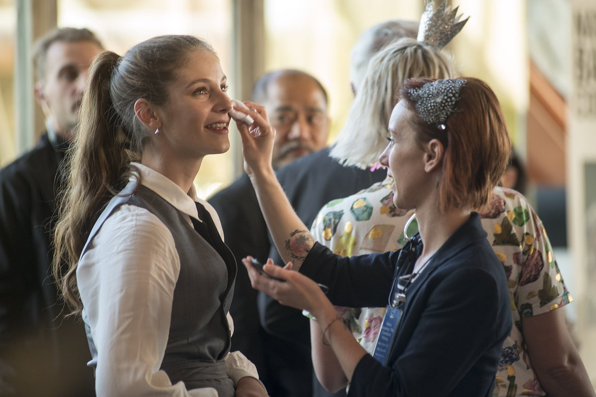 danceacademyau's tweet photo. #TBT to getting a touch up on set. We love our #DanceAcademyMovie make up team! https://t.co/tk78YAaun5