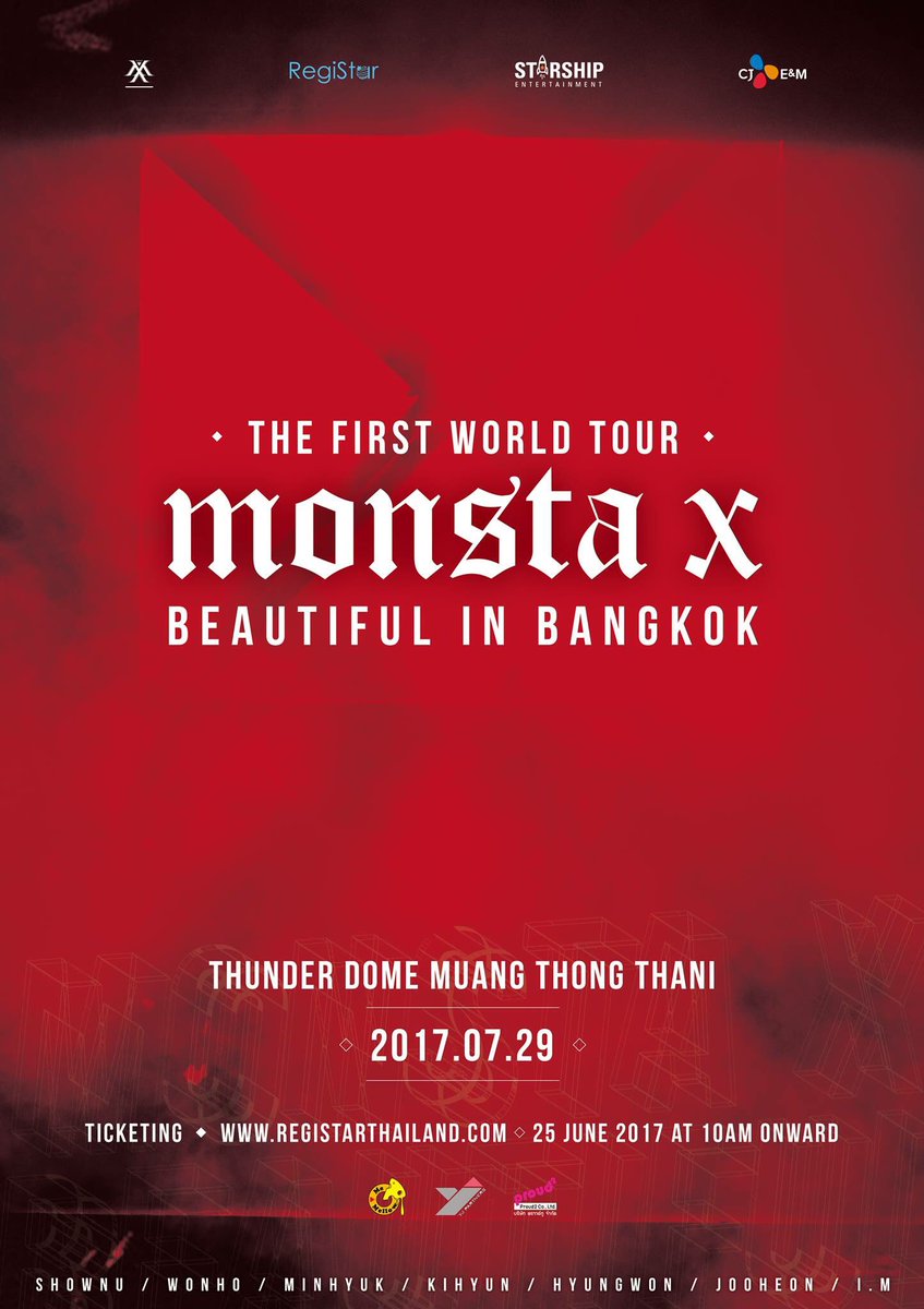 MonstaXth_'s tweet photo. [🚨💸] รายละเอียด MONSTA X THE FIRST WORLD TOUR BEAUTIFUL IN BANGKOK #BEAUTIFULinBangkok โดย RegiStar 👉 https://t.co/86pPPxyKcJ https://t.co/WJKTuc6jqa