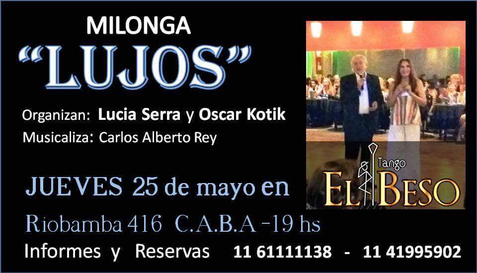 MilongaLujos's tweet photo. 🇦🇷️ FELIZ DIA de la PATRIA Los esperamos en "LUJOS" EL BESO Riobamba 416 CABA , de 19 a 2.00
Reservas Lucia 1541995902 - Oscar  1561111138 https://t.co/rWlGniRCDT