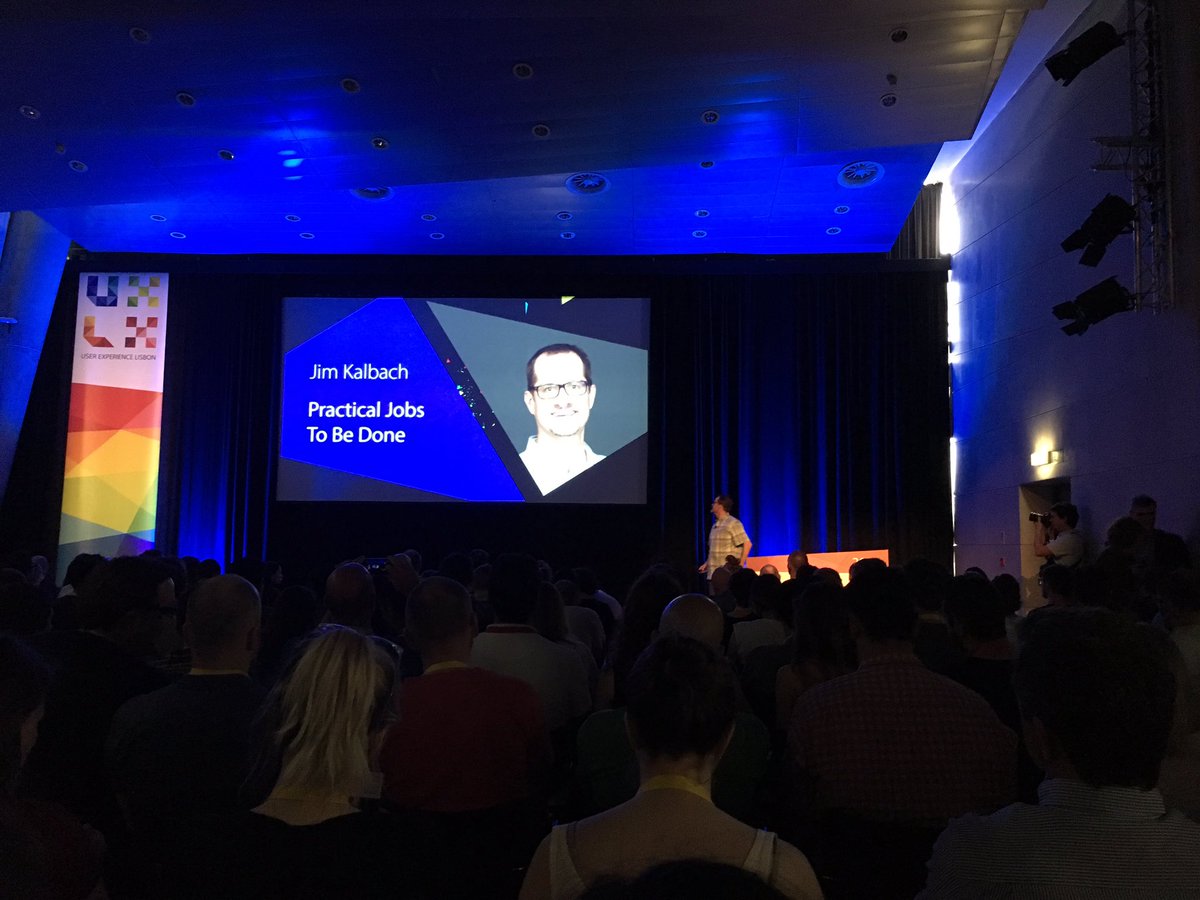 JLLONDON's tweet photo. JobsToBeDone is about the progress towards the goal and not about the task @JimKalbach #uxlx https://t.co/csRtaV0dwq
