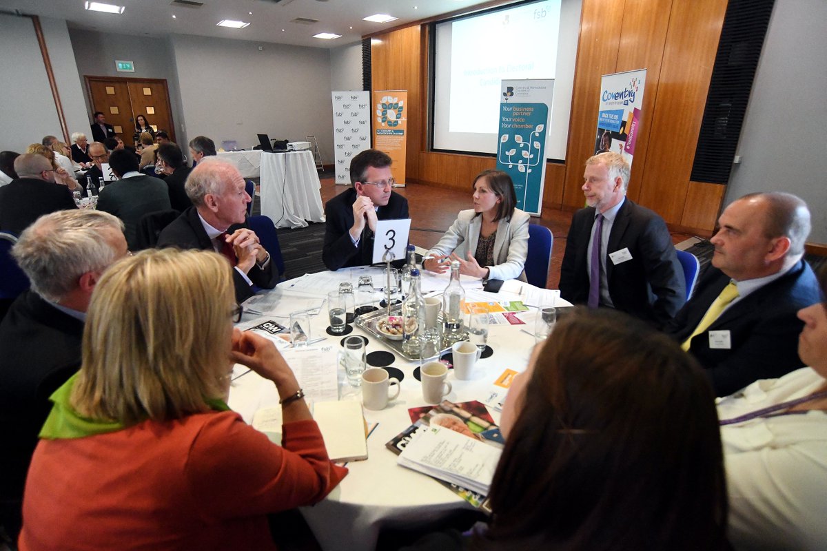 FSBLinseyLuke's tweet photo. Cov &amp; Warks business leaders quiz parliamentary candidates at general election lunch @cwchamber https://t.co/GJfzazfVkS