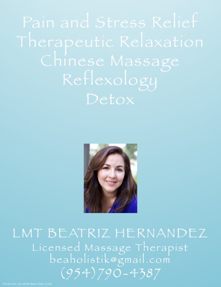 NOWRealTimeCorp's tweet image. Our flyers design for Licensed Therapeutic Therapist @beaheros #massage #weston #davie #plantation #broward #florida #stress #relax