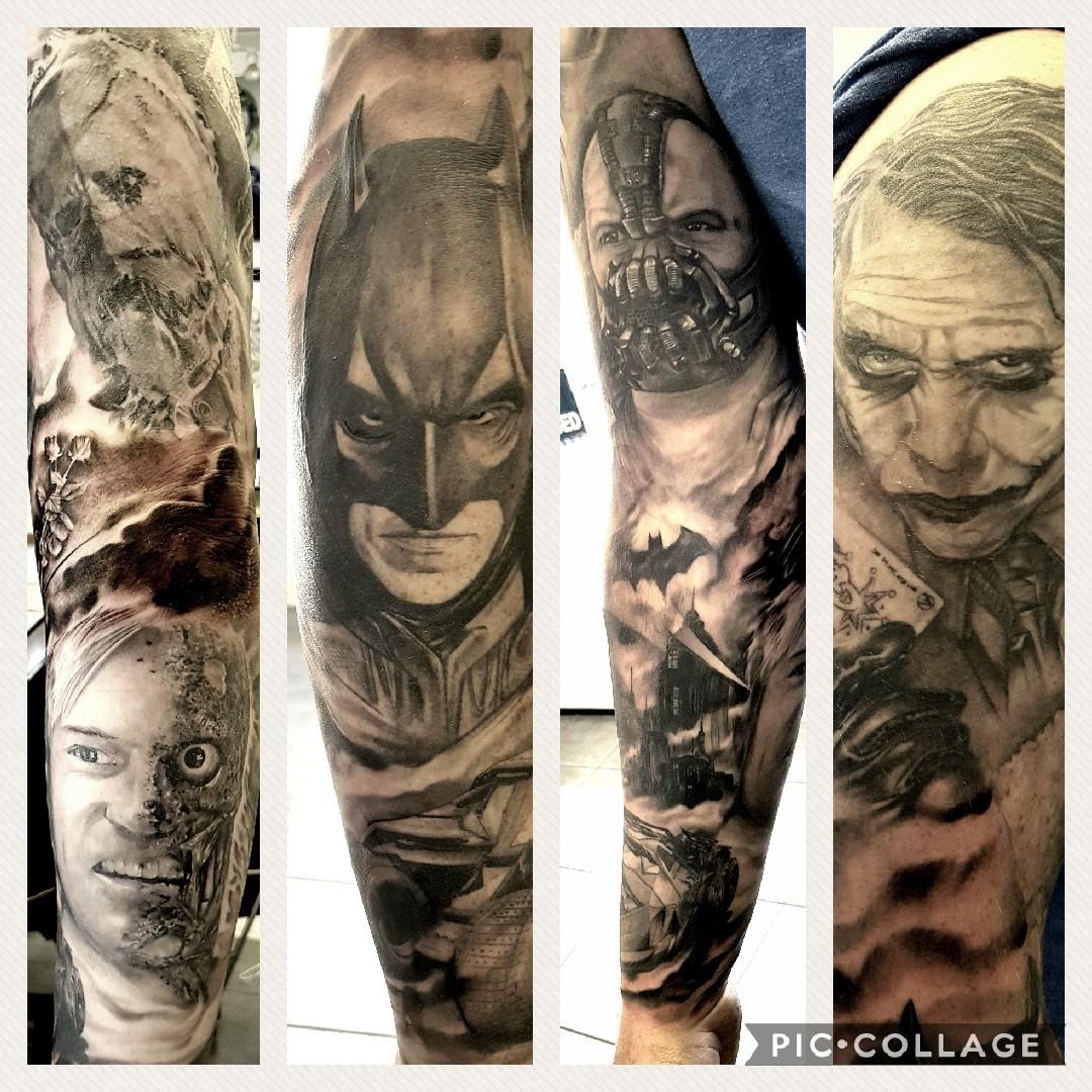 Batman Superman  Spiderman Tattoo