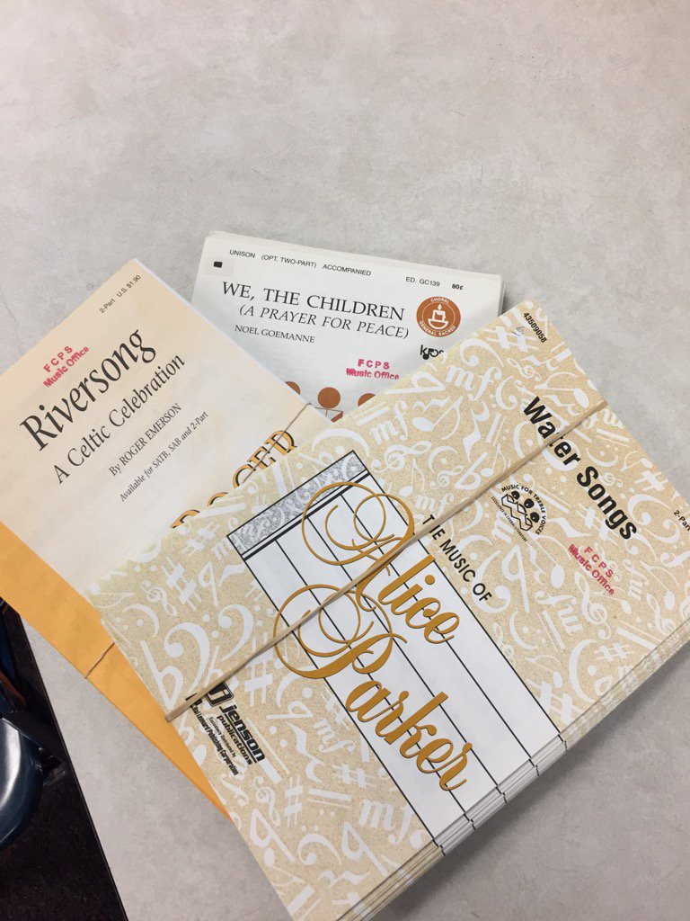 And look what came today! Some of next year's music! @TESCougars1