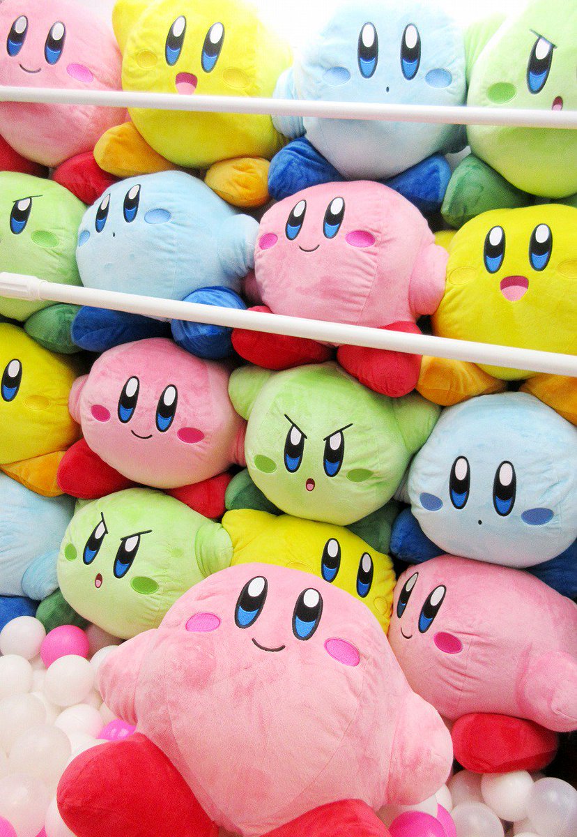 プライズ】星のカービィマルチカラーBIGぬいぐるみ ぽよぽよ♡の