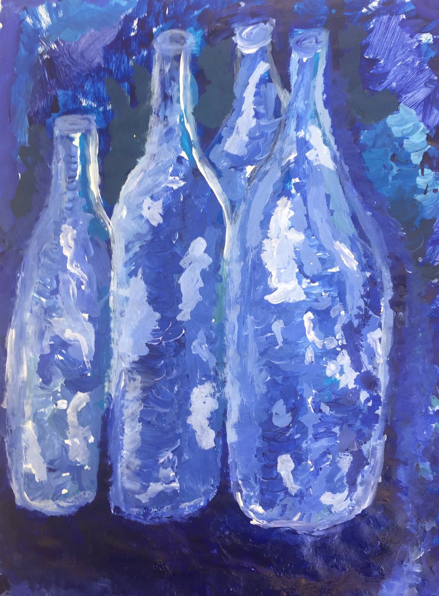 TSLAArt's tweet photo. So impressed by some of our year 7 artists! Well done! #finalpiece #monotone #georgiomorandi #bottleproject #blending https://t.co/jRwcsHoB83