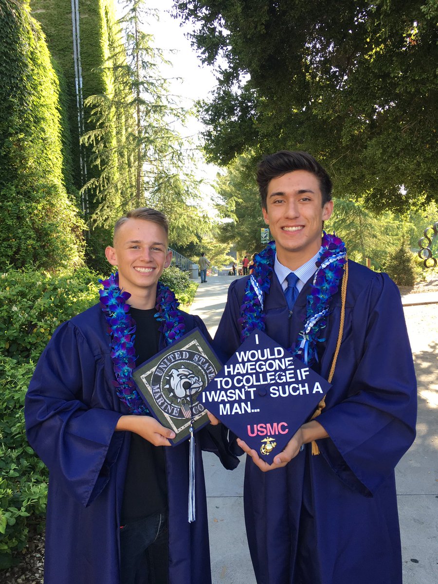 pinksurvivor70's tweet photo. So very proud of my 🐒today!  Love you guys! You're gonna do great things! #graduates #USMCbound https://t.co/bbc4BJyOe0