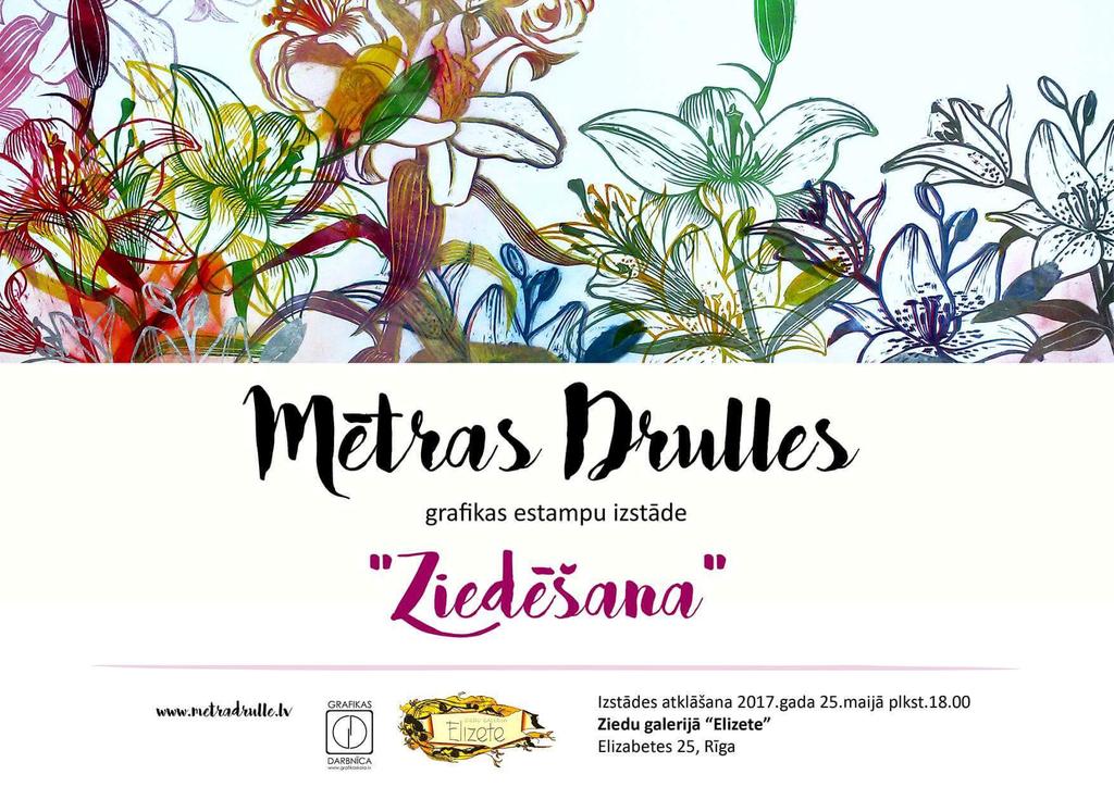 metrasdarbnica's tweet photo. Šodien ziedu galerijā Elizete, Rīgā Elizabetes 25, grafikas izstādes "Ziedēšana" atklāšana! :) https://t.co/afajuYxHQP