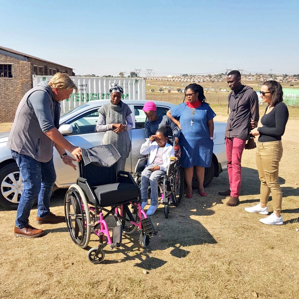 UthoNgathi's tweet photo. The beautiful Ofentse got a brand new wheelchair on Tuesday morning at her Church in Olifantsfontein. #ARoadToChanges #InclusionTheSolution https://t.co/DQmZPZypR6