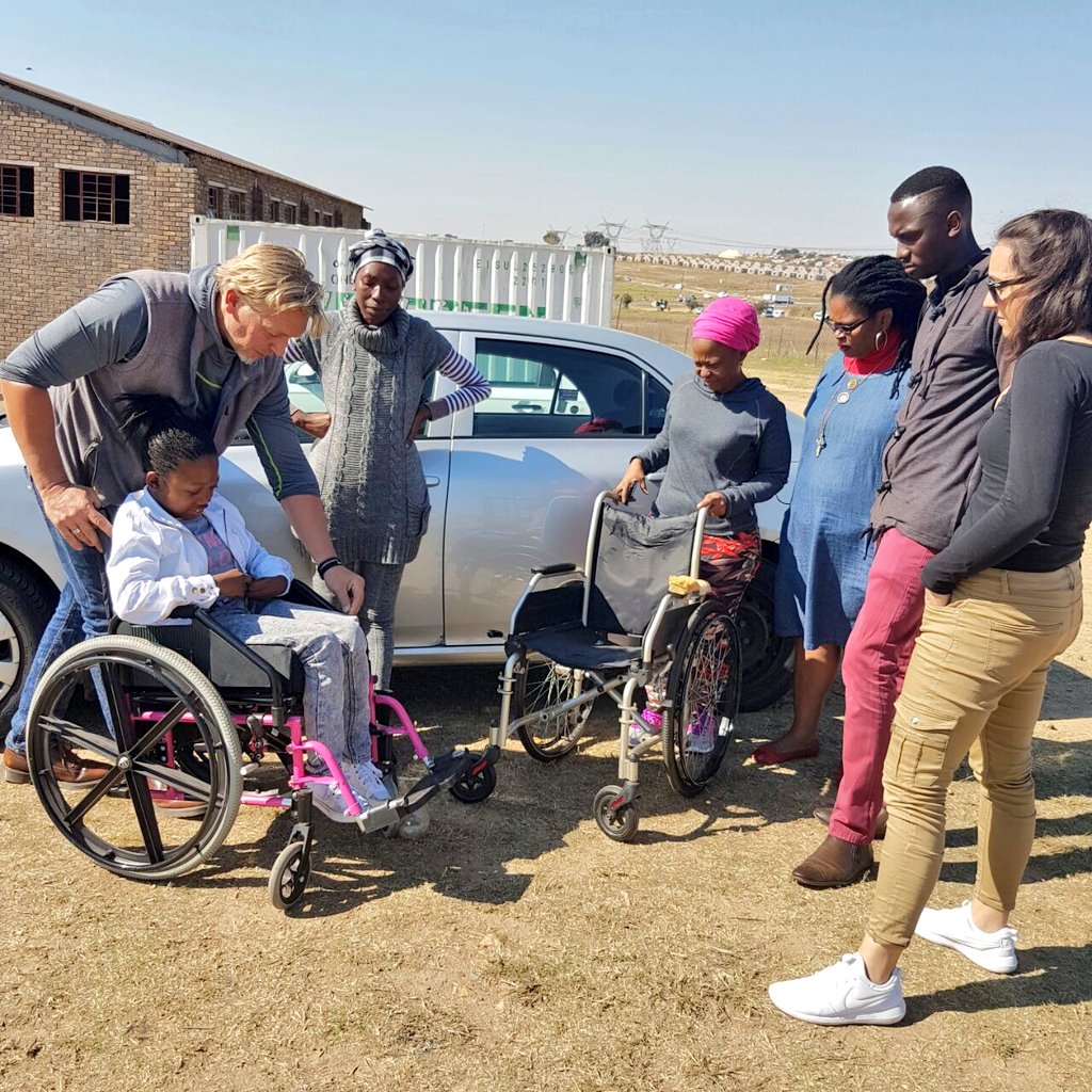 UthoNgathi's tweet photo. The beautiful Ofentse got a brand new wheelchair on Tuesday morning at her Church in Olifantsfontein. #ARoadToChanges #InclusionTheSolution https://t.co/DQmZPZypR6