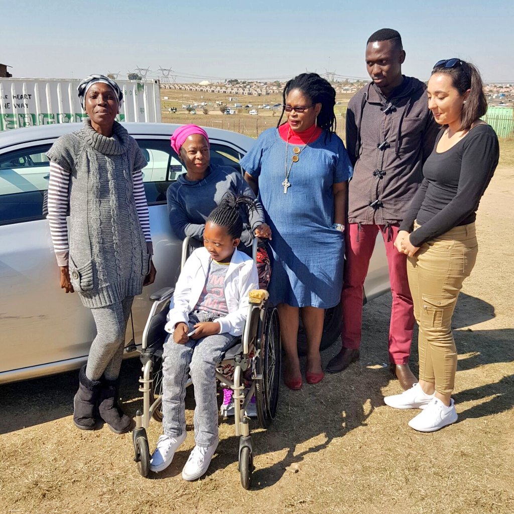 UthoNgathi's tweet photo. The beautiful Ofentse got a brand new wheelchair on Tuesday morning at her Church in Olifantsfontein. #ARoadToChanges #InclusionTheSolution https://t.co/DQmZPZypR6