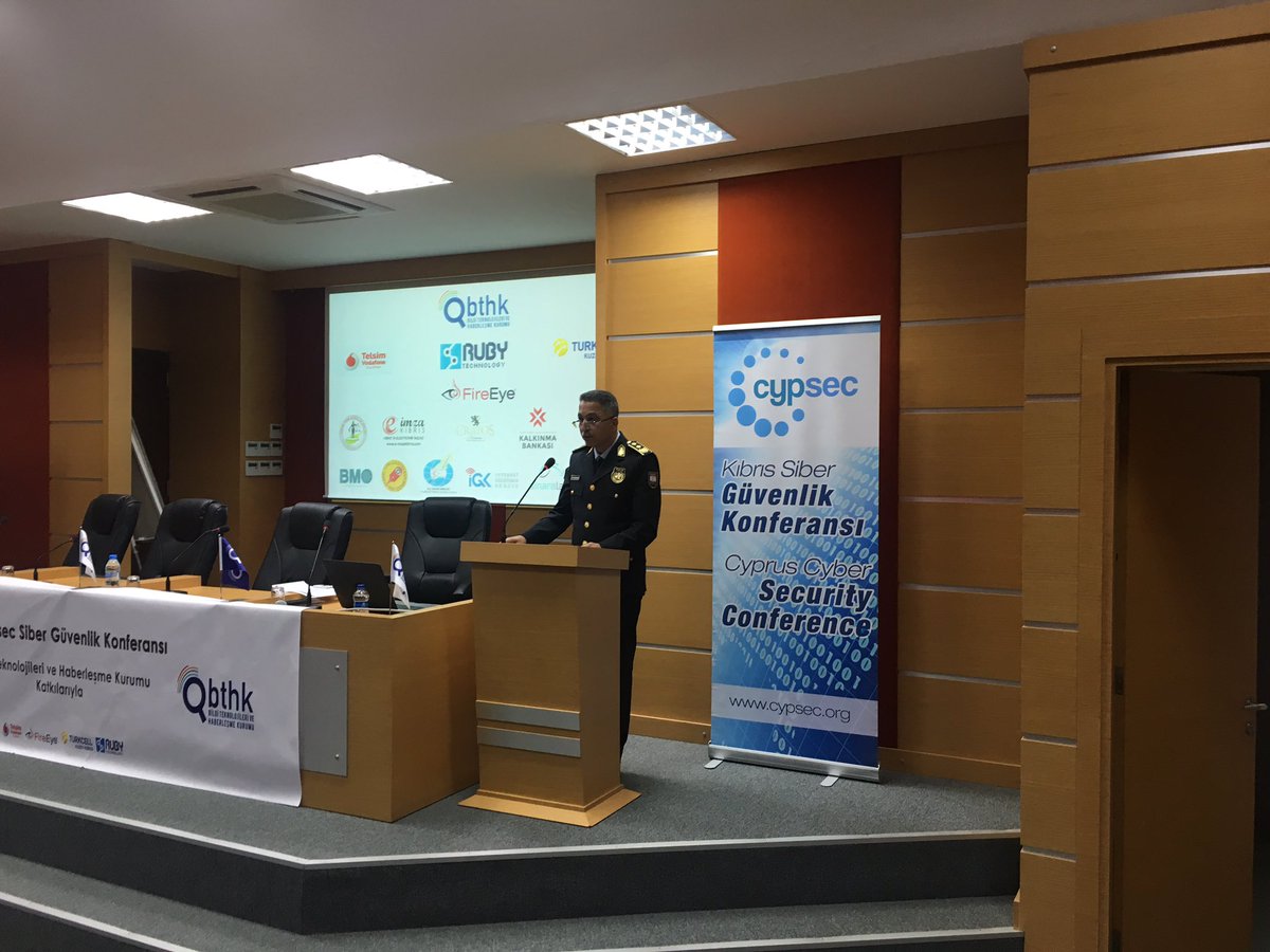 CypSec '17 Polis Genel Müdürü Süleyman Manavoğlu 'nun konuşması ile devam ediyor. #Cypsec17