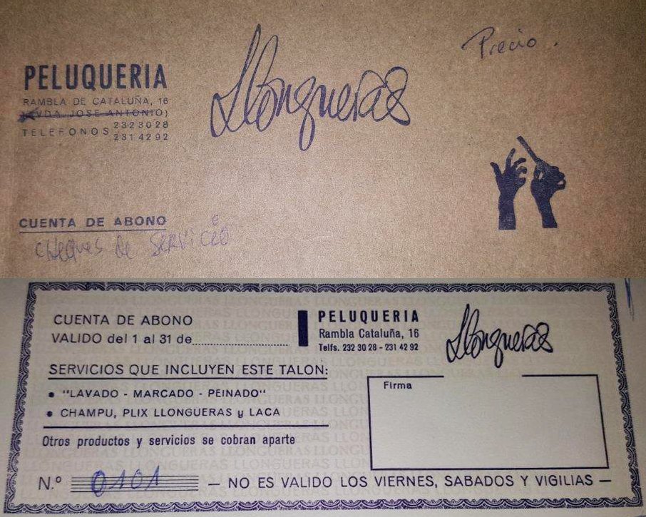 LOS INICIOS... PROMOCIONES LLONGUERAS... ¡en los “AÑOS 60”!
ALLÍ EMPEZÓ LA COMERCIALIZACIÓN de la PELUQUERÍA
¡COMENZÓ el futuro de “HOY”!