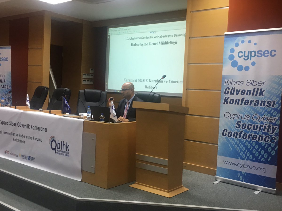 CypSec '17 Av. Özgür Eralp'ın konuşması ile devam ediyor. #Cypsec17 <a href="/avozgureralp/">Özgür Eralp</a>