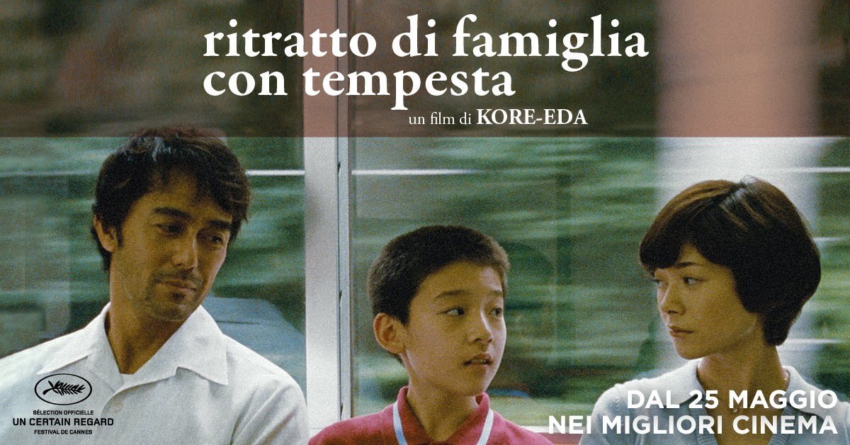 TuckerFilmOff's tweet photo. "In questo film, semplicemente, ci si perde" Ritratto di famiglia con tempesta di #Koreda e' al cinema https://t.co/VyCbCGCJit