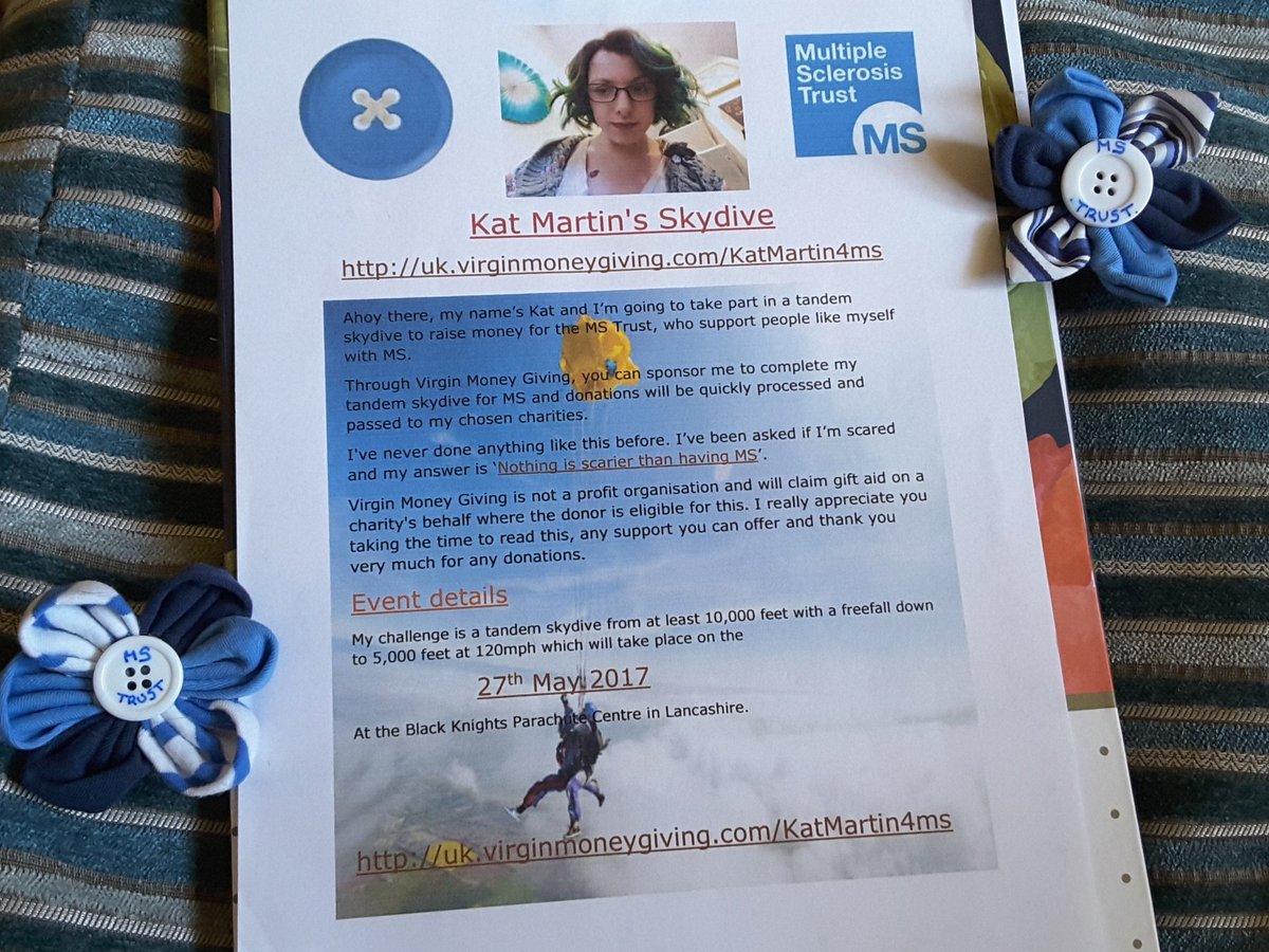 KatMartin1404's tweet photo. @scott_mills Ahoy Scott 🙄 My name's Kat Martin and this Saturday I'm doing a sponsored Skydive for the MS Trust and the MS Society! 💚🐞😺🌿💙 https://t.co/8nEz8gv5g7