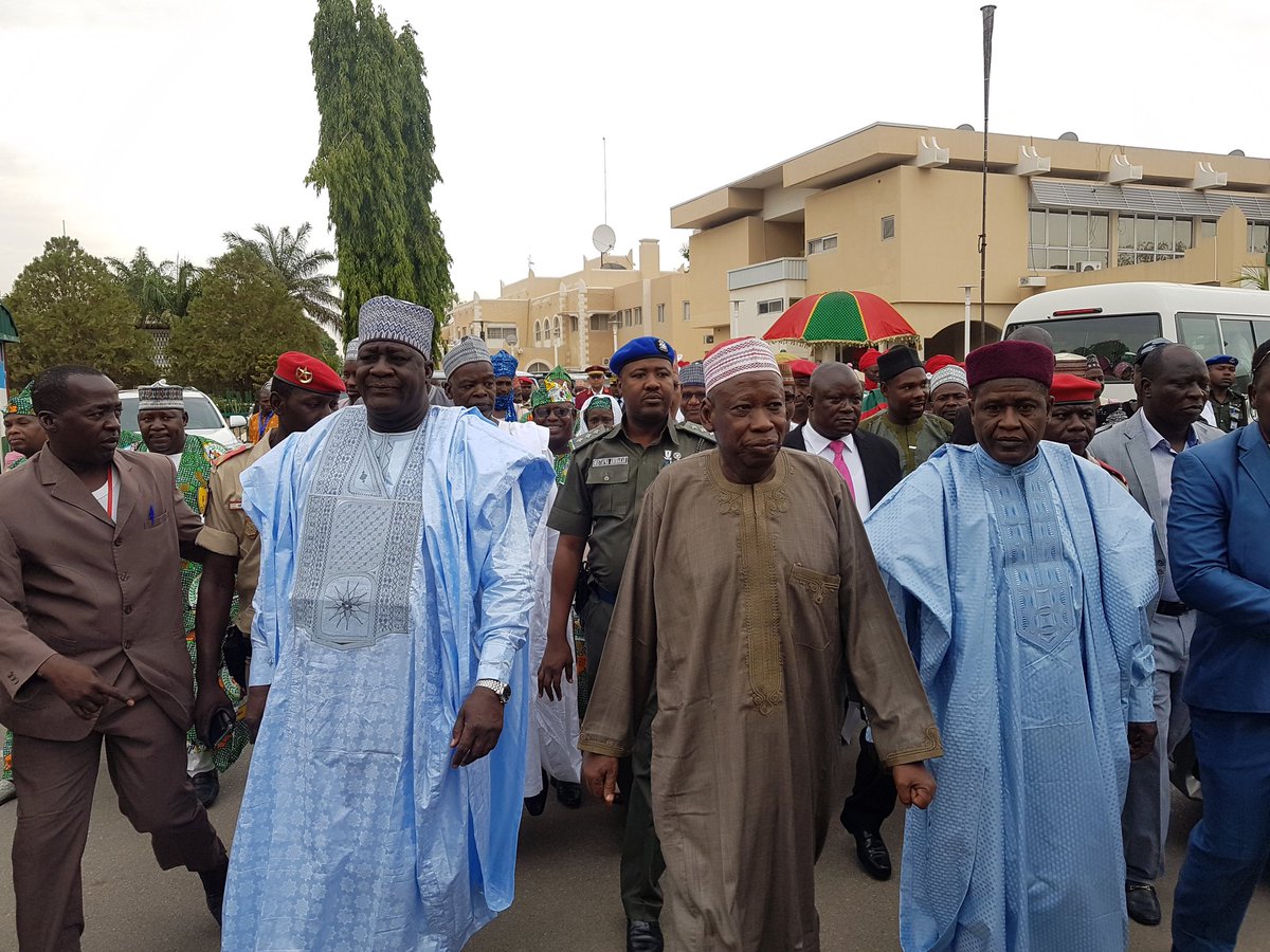 dawisu's tweet photo. H.E @GovUmarGanduje, Govs of Zinder &amp; Maradi from Niger &amp; other dignitaries inspected the #KanoAt50 monument to be commissioned on May 29th https://t.co/yRDq14PI4K