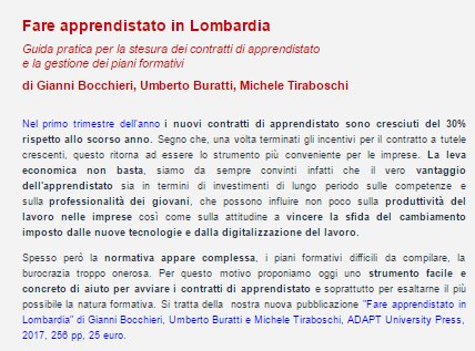 bollettinoADAPT's tweet photo. #Pubblicato! "Fare #apprendistato in #Lombardia" | Guida Pratica stesura contratti appr. e gestione piani formativi >https://t.co/uzgcSs7NdY https://t.co/hkCRN9ZR6O