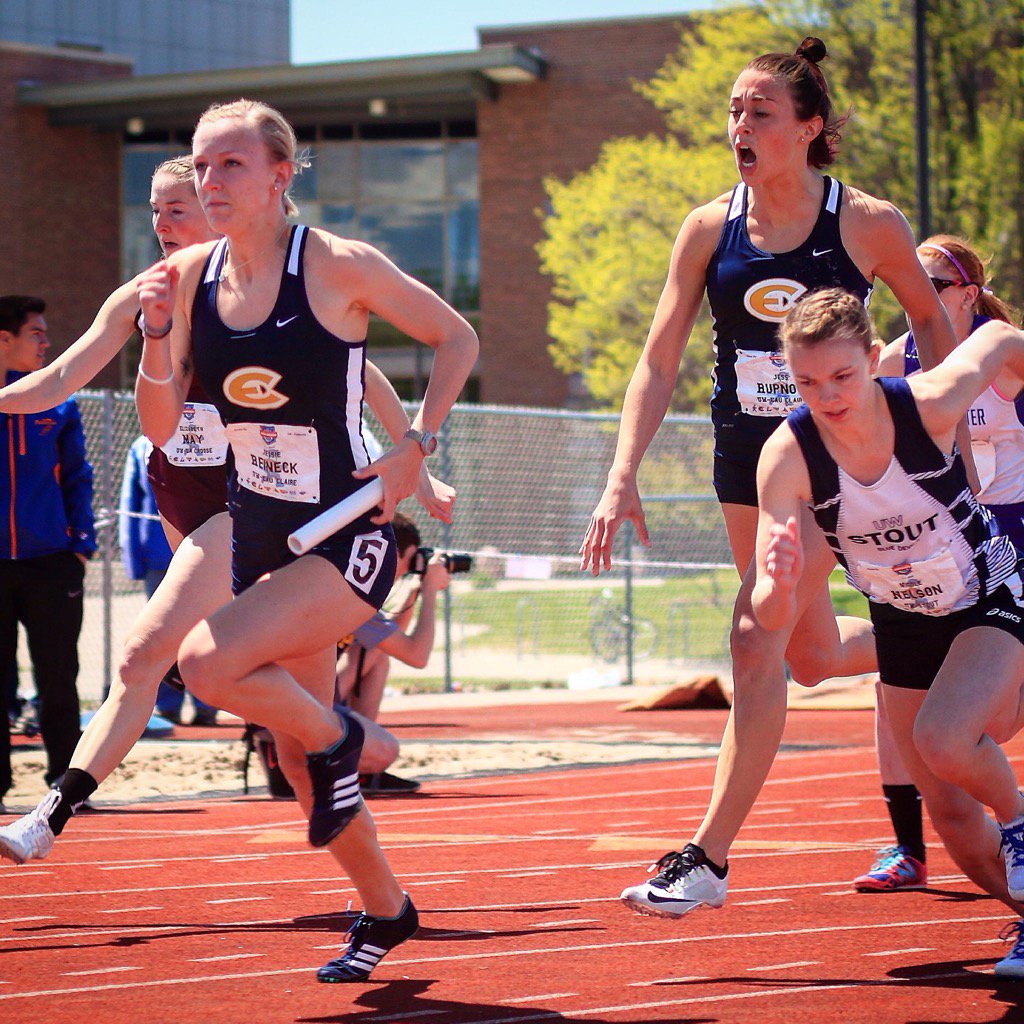 uwecCC's tweet photo. NCAA D3 Outdoor Championships begin today!  Live results: https://t.co/aYp7RClCzp #goblugolds #uweauclaire https://t.co/VGspJjbu96