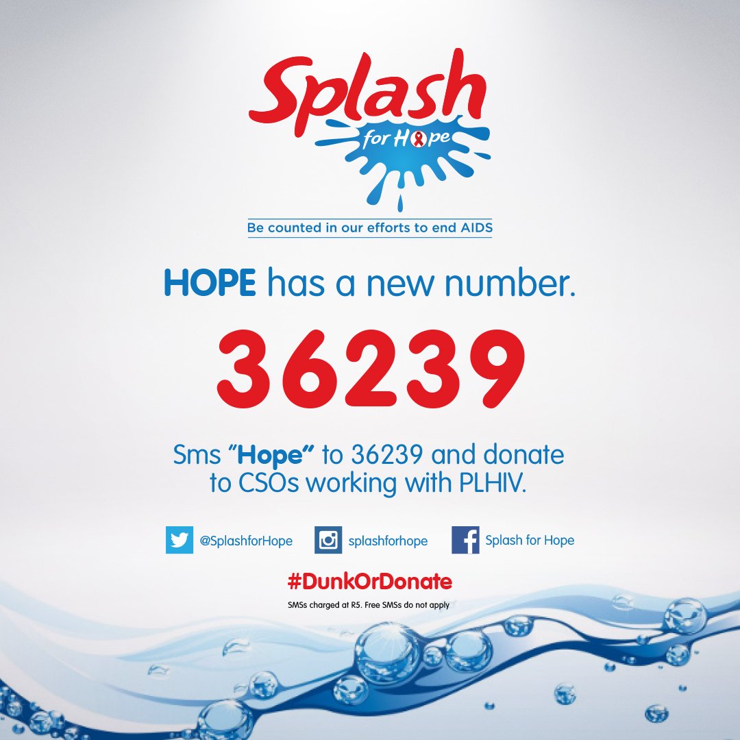Radio702's tweet image. Even the smallest act of kindness can cause a ripple effect. Take the #DUNKorDonate challenge at SplashforHope.org.za or SMS as below...