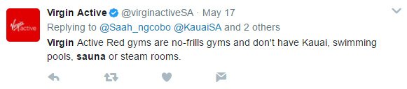 Robotica15's tweet photo. @virginactiveSA @ResidentofIndia @Supershazzer Does this mean we'll be paying the same as the "Red gyms" if the pool closes next? https://t.co/007VWN7KZg