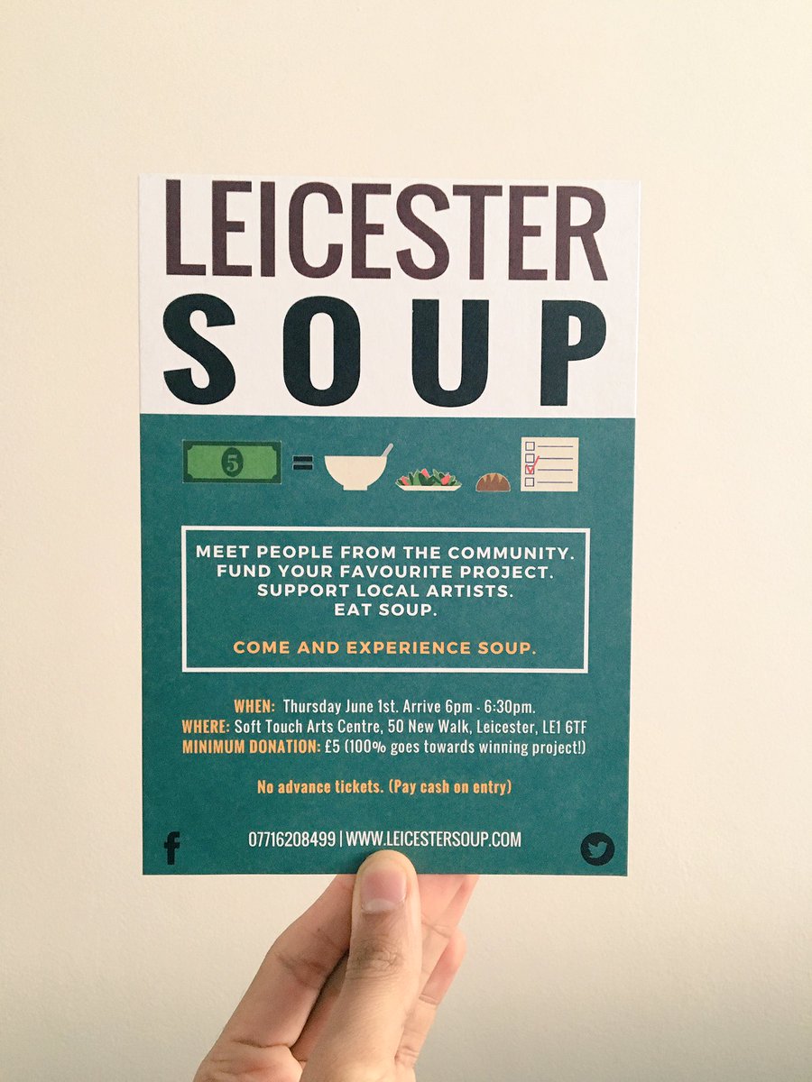 leicester_soup's tweet photo. Only 1 week to go! Need to warm up before the #GE2017 ? Join us at Leicester SOUP where your vote can help make real local impact #Leicester https://t.co/2W9dfLvRnx