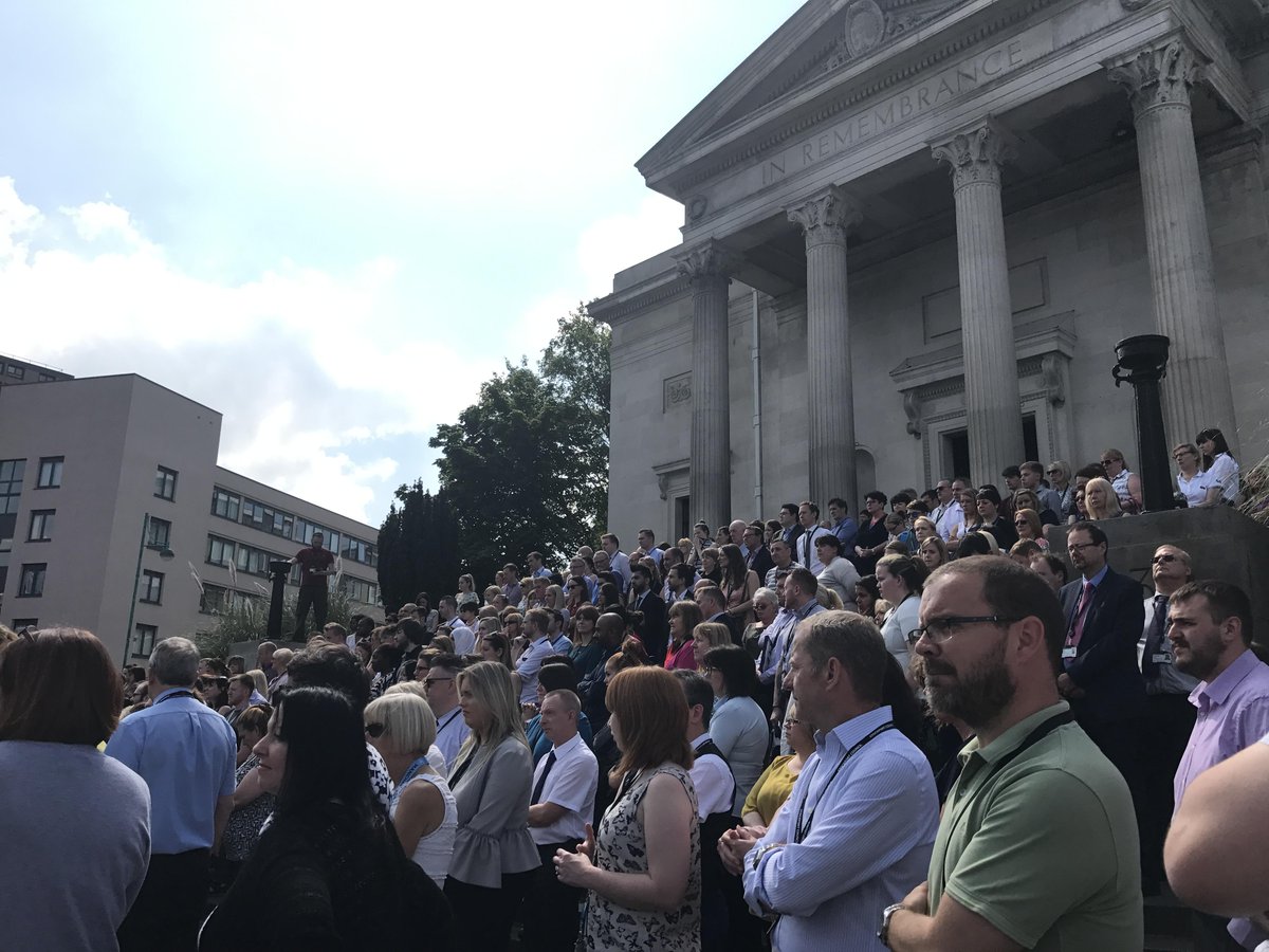 StockportMBC's tweet photo. Stockport joins people across the UK, remembering the victims following Monday's tragedy. https://t.co/sbt12TI2nF