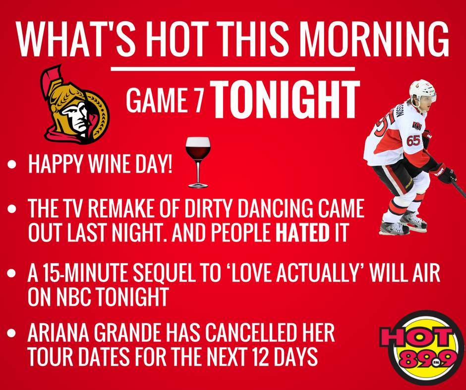 newhot899's tweet photo. GO SENS GO! It all comes down to tonight!

The #MorningHotTub has a great show planned for ya. Come join the fun, #Ottawa! https://t.co/GzTAFr07xS