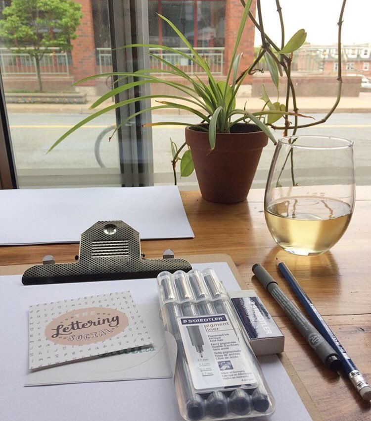 sam__shannon's tweet photo. Another fun Weds at #TheLetteringSocial @thenookhfx. Still seats left for next Weds (last planned Social for now!): https://t.co/luwCLsDRay https://t.co/gqy1aE13jN